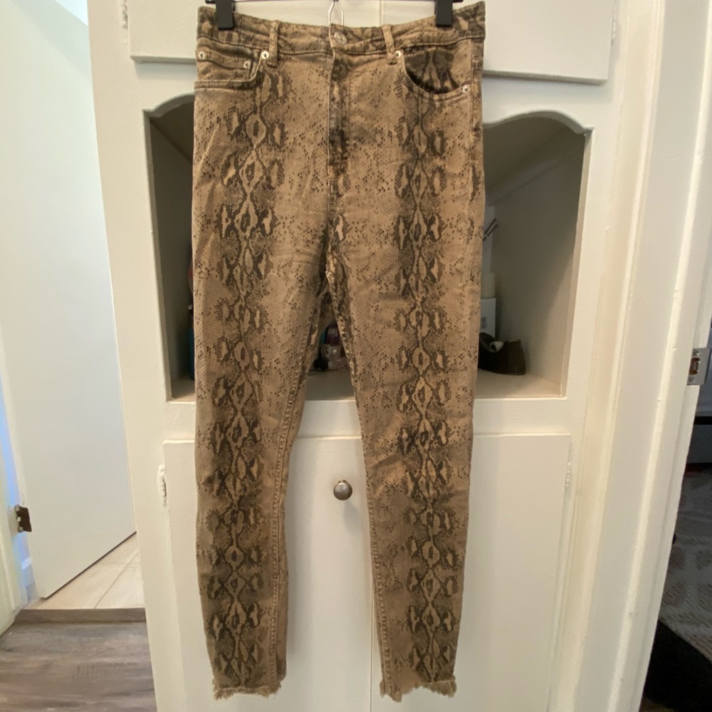 Zara- snakeskin jeans
